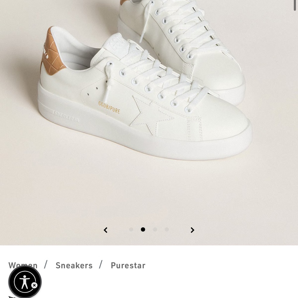 NEW without tags Golden Goose Purestar White and Brown - Picture 2 of 10